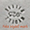 Fake Wydell Billie mark on jewelry sold from Japan on Ebay