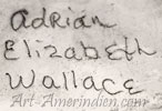 Adrian & Elisabeth Wallace Zuni script hallmark on Indian jewelry