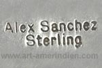 Alex Sanchez Navajo hallmark on Indian Native American jewelry