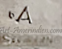 A with little picto mark on mosaic inlay jewelry