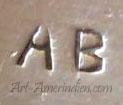 AB hallmark on Zuni style jewelry