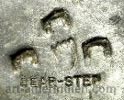 Bear Step hallmark on southwest jewelry for chaka Spencer, anglo silversmith d. 1977