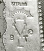 BT arrow head mark and L for Bevis Tsadiasi Zuni silversmith