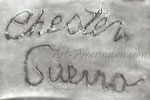 Chester Guerro script hallmark on Navajo Indian jewelry