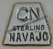 CN NAVAJO hallmark for Clem Nalwood Native American jewelry mark