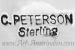 C.PETERSON mark on jewelry for Calvin Peterson Navajo silversmith