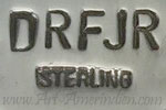DRFJR hallmark on Southwest jewelry for David Freeland, metis silversmith