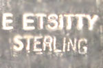 E ETSITTY Navajo hallmark first used in 1976 on indian Native American jewellery