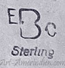 EBC with enlarged B mark on jewelry is Bernardine and Elroy Chavez hallmark