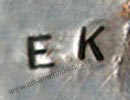 EK mark Elmer Kee Navajo Indian Native American silversmith hallmark on jewelry