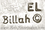 EL Billah hallmark on jewelry is Eva and Linberg Billah Navajo