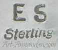 ES initials mark on Indian Native jewelry is Eddie Secatero Navajo silversmith