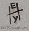 EHY stacked initials mark
