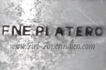 FNE PLATERO mark on Indian jewelry for Fannie Platero, Navajo