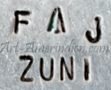 FJ or FAJ Zuni hallmark