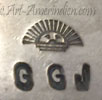 GGJ and half sun picto mark for Gary Johnson Navajo silversmith