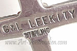 GL LEEKITY mark on Indian jewelry for George & Lupeta Leekity Zuni