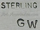 GW Glen Willie Navajo Indian Native jewelry mark