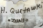 H. Quetawki Zuni script hallmark