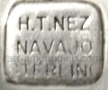 Herman T Nez Navajo indian native american mark on jewelry