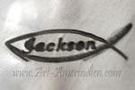 Jackson inside fish picto mark on Indian jewelry for Tommy Jackson Navajo