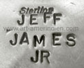 Jeff James Jr Navajo hallmark on sterling jewelry