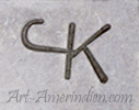 JK mark on jewelry looking like CK is Julius Keyonnie Navajo silversmith hallmark