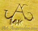 JAG conjoined mark on gold jewelry