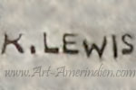 K. Lewis mark on Indian Native American jewelry is Keybahi Lewis Navajo artist signature