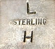 LH stacked is possibly Les Hill Navajo hallmark on sterling silver jewelry