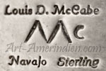 Louis D. McCabe Navajo hallmark on jewelry