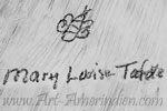 Mary Louisa Tafoya handscript hallmark on Santo Domingo jewelry