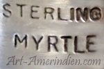 Myrtle mark on Indian Native jewelry is Ellen Myrtle Navajo