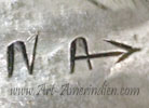 NA and arrow mark