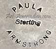 Paula Armstrong stamped hallmark on Navajo jewelry