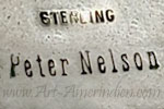Peter Nelson Navajo hallmark on sterling silver jewelry