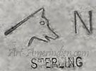 fox head and N mark on indian jewelry for Lyman Nasyestewa Hopi silversmith