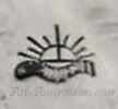 Half Sun over reptile mark on Indian jewelry for Anderson Koinva Hopi Native American silversmith