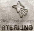 shooting star mark on jewelry for Lendrick Lomayestewa Hopi indian native american silversmith