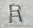 RA mark for Ramon Albert Dalangyawma Hopi silversmith