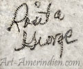 Rosita George handscript hallmark on Navajo jewelry