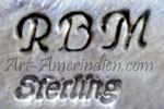 RBM hallmark on Navajo concho Belt buckle