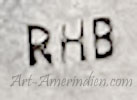 RHB mark on inlayed belt buckle