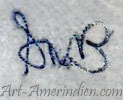 S B handscript signature is Sylvester Bonne Zuni hallmark