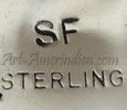 SF Francisco Steve Navajo mark on sterling silver indian jewelry