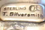 T Silversmith mark is Teddy Silversmith Navajo