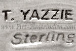 T.YAZZIE hallmark on jewelry is Thomas Yazzie Navajo