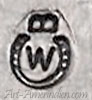 WB inside horse shoe mark for Wilson Blackgoat Navajo Indian Native American