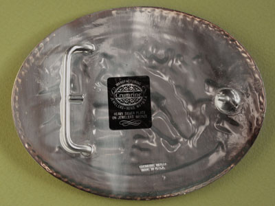 Cette boucle de ceinture américaine de trophée d'équitation Western EW date de 1988, elle est marquée Crumrine USA Reno Nevada