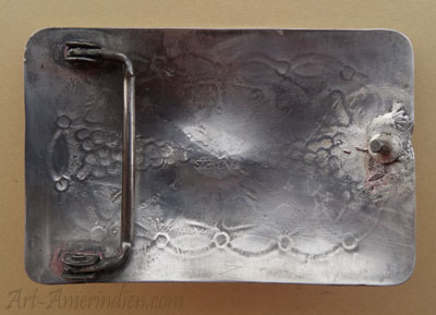 Navajo Indian native american sterling silver and turquoise belt buckle